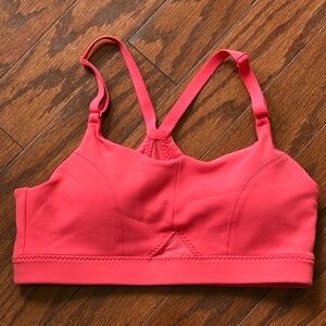 Athleta pink deep coral molded cup adjustable strap Sports Bra
